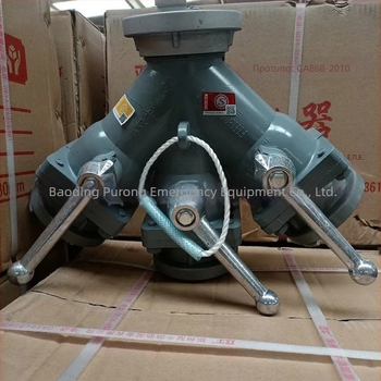 Purong Pr-fsq-3 Διακλαδωτής πυροσβεστικού σωλήνα με ρυθμιζόμενη πίεση νερού, τρία εξόδου, κωδικός προϊόντος Pr-xf