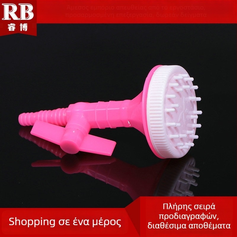 RB-037 Πλαστική κεφαλή ντους με λειτουργία βροχής, τύπος κορυφαίου ψεκασμού, εγκατάσταση με βίδωμα και ευθεία