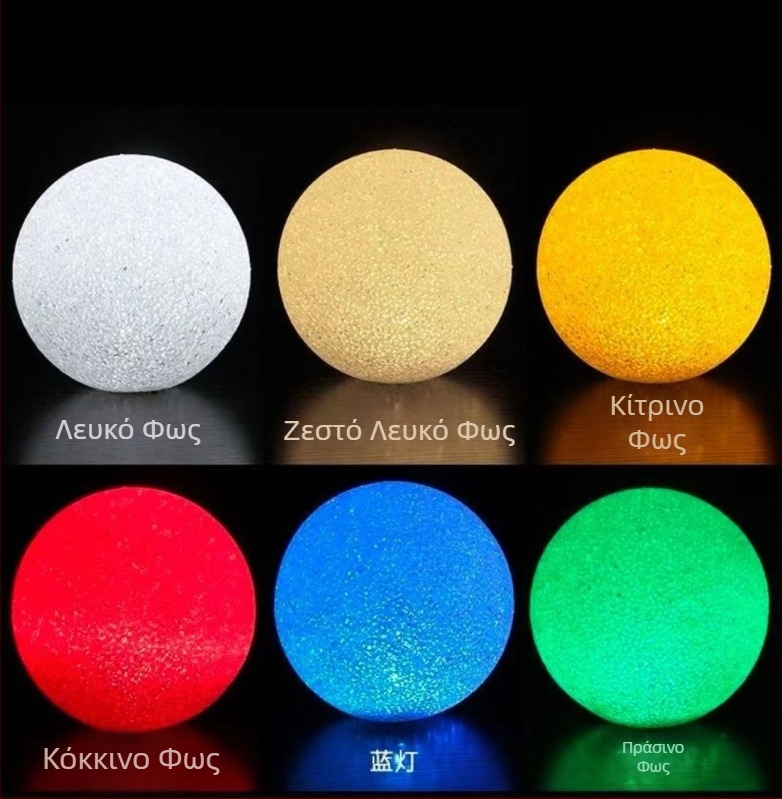 Νυχτερινό φως για θεατρικά σκηνικά – σφαίρα κρυστάλλου σε σχήμα πλανήτη, με ενσωματωμένη μπαταρία, τάση ≤36V, κρυστάλλινο καπάκι, διακόπτης toggle