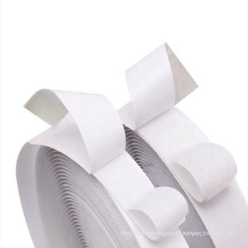 Velcro αυτοκόλλητη ταινία, διπλής όψεως, από μείγμα ναϊλον και πολυεστέρα, με κόλλα στην πλάτη, κατάλληλη για δίκτυα παραθύρων και κουρτίνες