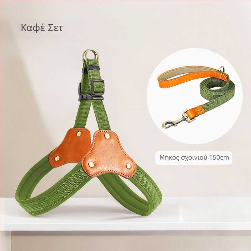 Σκύλος γιλέκο-χαλινάρι με ιμάντες στήθους-πλάτης