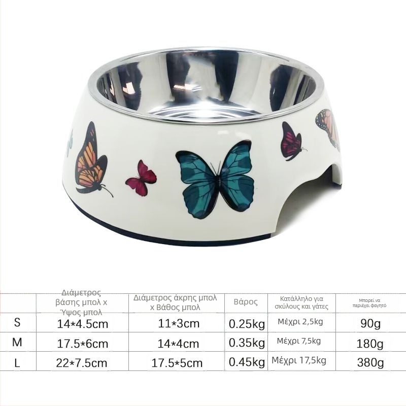 Κύπελλο τροφής σκύλου, με μελαμίνη και ανοξείδωτο ατσάλι, μάρκα Hundred Loves, προέλευση Zhongshan