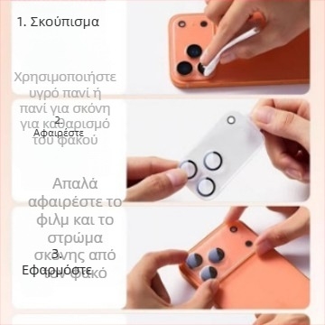 HBQ προστατευτικό φακού με ενσωματωμένη ματ θωράκιση για iPhone 14 Pro Max — σκληρυμένο γυαλί, πίσω φιλμ, αντιδακτυλικά αποτυπώματα
