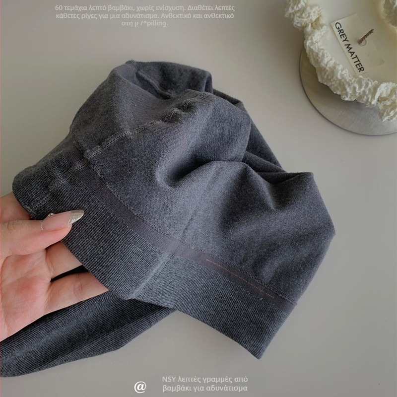 Γυναικείες βαμβακερές παντελόνι-κάλτσες, με υψηλή ελαστικότητα, μεσαίας πυκνότητας, μήκος 9/10, αίσθηση σύσφιξης και ανύψωσης γλουτών, 80–90% βαμβάκι, ελαστάνη κάτω από 30%