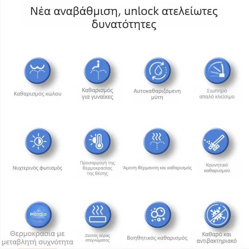 Έξυπνο Καπάκι Λεκάνης, ABS υλικό, Άμεση Θέρμανση, Θέρμανση Καθίσματος, Ρύθμιση Θερμοκρασίας Υδάτων, Μοντέλο V32