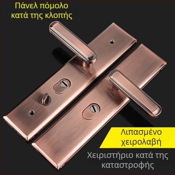 Κλειδαριά τύπου Μόρτις με πάνελ χειρολαβής — σιδερένιο, Sunrise, 5206, μοντέρνο μινιμαλιστικό σχέδιο, για πόρτες ασφαλείας/είσοδου
