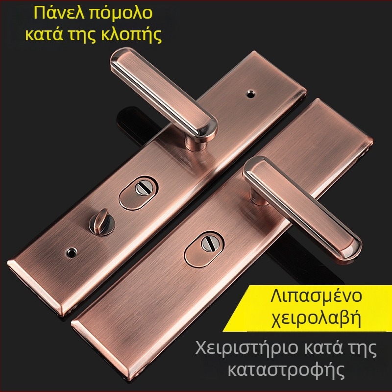 Κλειδαριά τύπου Μόρτις με πάνελ χειρολαβής — σιδερένιο, Sunrise, 5206, μοντέρνο μινιμαλιστικό σχέδιο, για πόρτες ασφαλείας/είσοδου