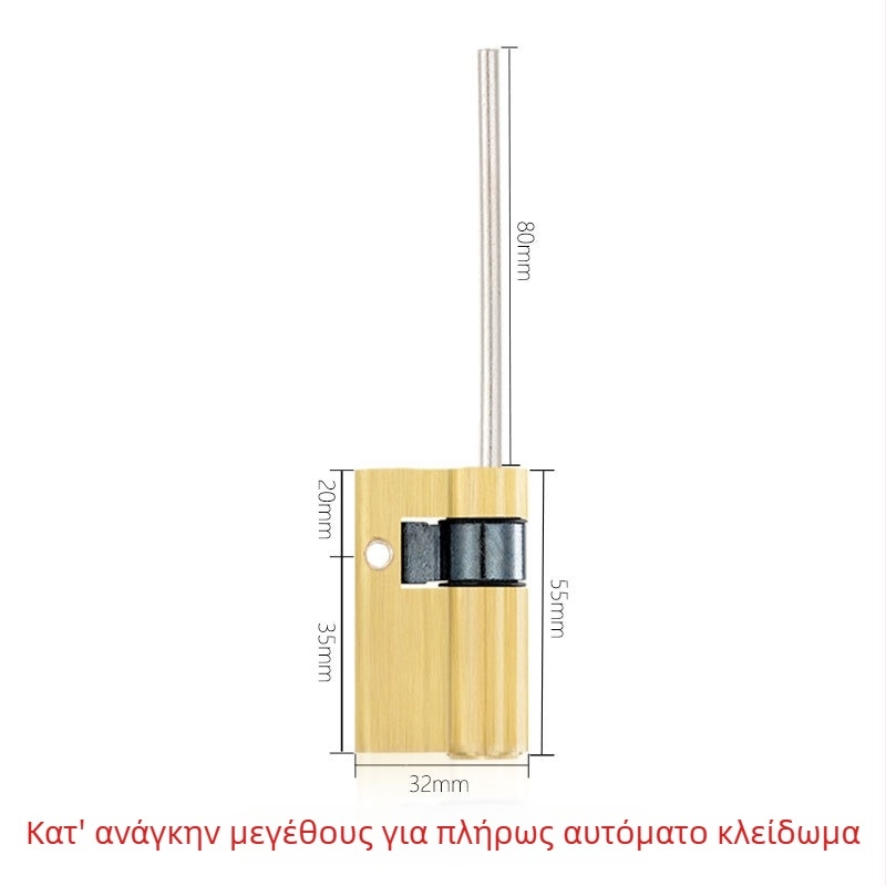 Κύλινδρος κλειδώματος από καθαρό χαλκό με βιομετρικό έλεγχο δακτυλικού αποτυπώματος, μοντέλο JT-8011, βάρος 200 g, μοντέρνος μινιμαλιστικός σχεδιασμός