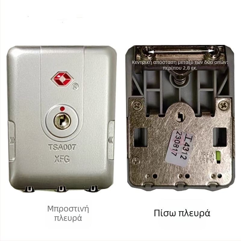 Κλειδαριά αποσκευών XFG903 TSA007 – τριών οπών ABS σώμα