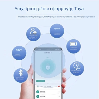 Έξυπνη κλειδαριά πόρτας σε σχήμα U με κωδικό και αποτύπωμα για γυάλινες πόρτες – Ψηφιακή κλειδαριά τύπου mortise με ηλεκτρονικό στράικ
