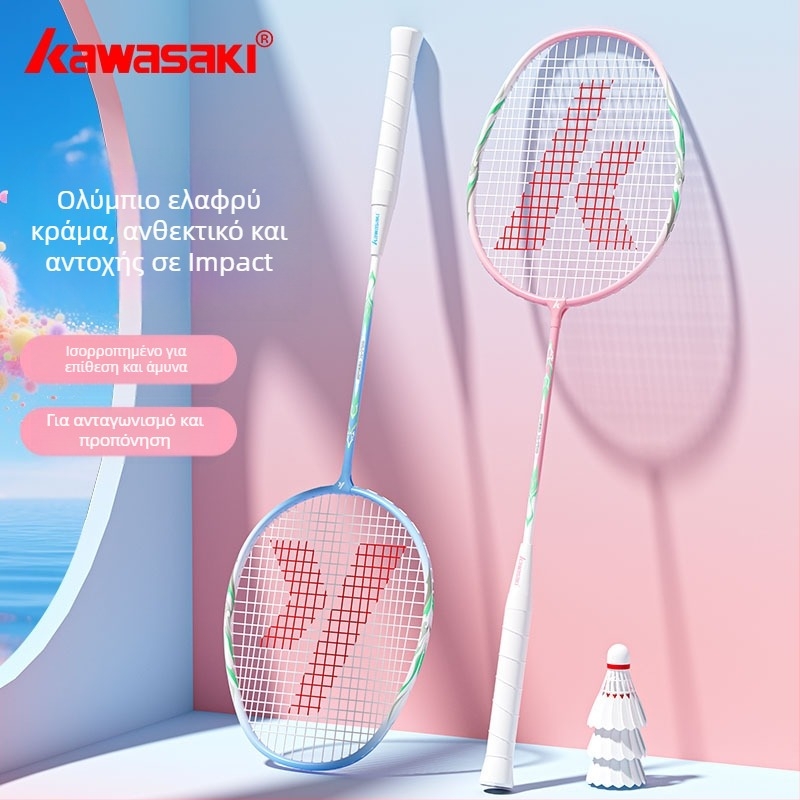 Ρακέτα Μπάντμιντον Kawasaki X700 — Πλαίσιο από κράμα σιδήρου, Νήμα από ίνες, Βάρος 95–100 g, Λαβή G3