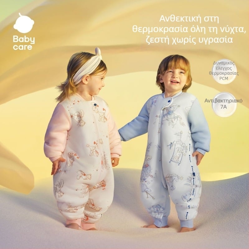Babycare Lyocell υπνοσακος μωρού, φθινοπωρινό-χειμερινό, παχύς, σταθερή θερμοκρασία, με χωριστά πόδια και σχέδιο anti-kick, καρτούν στυλ