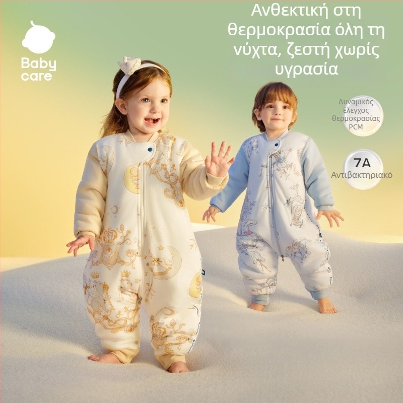 Babycare Lyocell υπνοσακος μωρού, φθινοπωρινό-χειμερινό, παχύς, σταθερή θερμοκρασία, με χωριστά πόδια και σχέδιο anti-kick, καρτούν στυλ