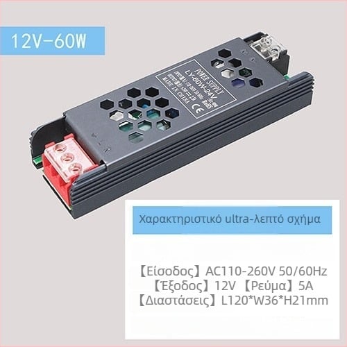 Τροφοδοτικό LED με σταθερή τάση, είσοδος 220V AC, έξοδος 12–24V DC, έως 16,6 A, 400W, προστασία: υπερφόρτωση, βραχυκύκλωμα, υπερτάση, υπερθέρμανση, υπερρεύμα