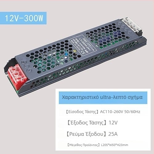 Τροφοδοτικό LED με σταθερή τάση, είσοδος 220V AC, έξοδος 12–24V DC, έως 16,6 A, 400W, προστασία: υπερφόρτωση, βραχυκύκλωμα, υπερτάση, υπερθέρμανση, υπερρεύμα