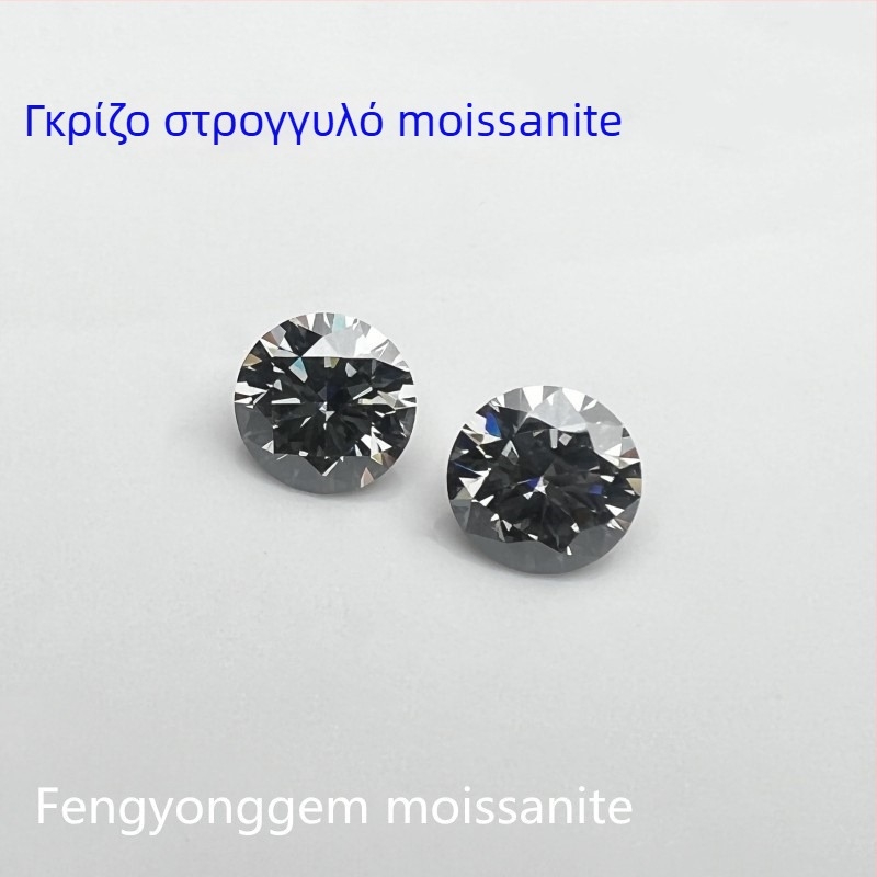 Moissanite στρογγυλός γυμνός λίθος — κοπή Eight Hearts Eight Arrows — διαύγεια VVS — ηλεκτροπλατίωση