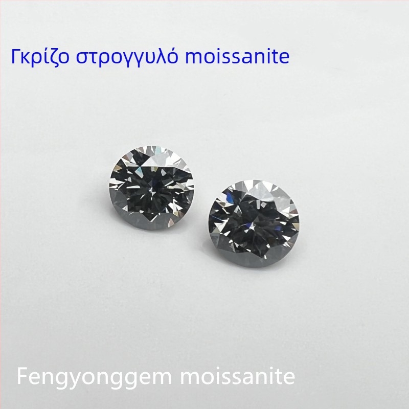 Moissanite στρογγυλός γυμνός λίθος — κοπή Eight Hearts Eight Arrows — διαύγεια VVS — ηλεκτροπλατίωση