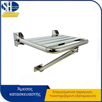 Καρέκλα μπάνιου από ανοξείδωτο χάλυβα 304 για ηλικιωμένους – αντιολισθητική, χωρίς εμπόδια καρέκλα ντους, μοντέρνος μινιμαλιστικός σχεδιασμός