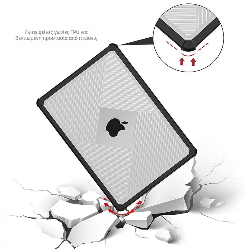 Θωρακισμένο περίβλημα για MacBook Air 13.6 (A2681/A3113/A3240) – Υλικό TPU+PC, Κατασκευή με έγχυση, Αντι-πτώσεις, Ανθεκτικό σε γρατζουνιές, Αντι-δακτυλικά αποτυπώματα