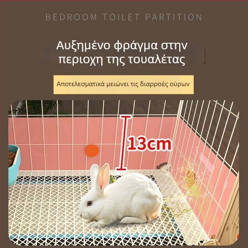 Κλωβός για κουνέλια με ενσωματωμένη τουαλέτα ούρων, μεγάλος εσωτερικός οικίσκος για κατοικίδια (κουνέλια, ινδικά χοιρίδια, χάμστερ) — πλαστικό, Καταφύγιο κατοικίδιων, εργοστασιακή απευθείας προσαρμογή διασυνοριακή, αποκλειστική διασυνοριακή εφοδιαστική