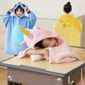 Παιδικό μανδύας-κουβέρτα για υπνάκο – χειμερινό βαρύ φλίς, πολυεστερική ίνα, 350 g, φθινόπωρο-χειμώνας, σχέδιο κινουμένων σχεδίων