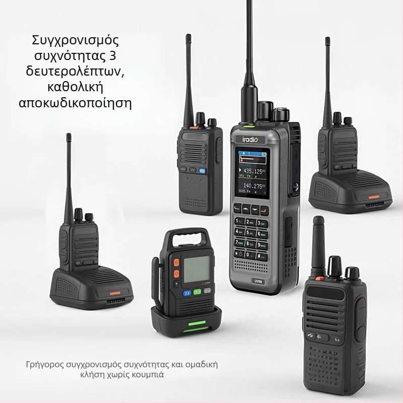 Aidio UV99 φορητό ραδιόφωνο, 15W ισχύς, ζεύξη συχνοτήτων με ένα άγγιγμα, για οδικές μετακινήσεις και εξωτερικές δραστηριότητες, αεροπορικής ποιότητας