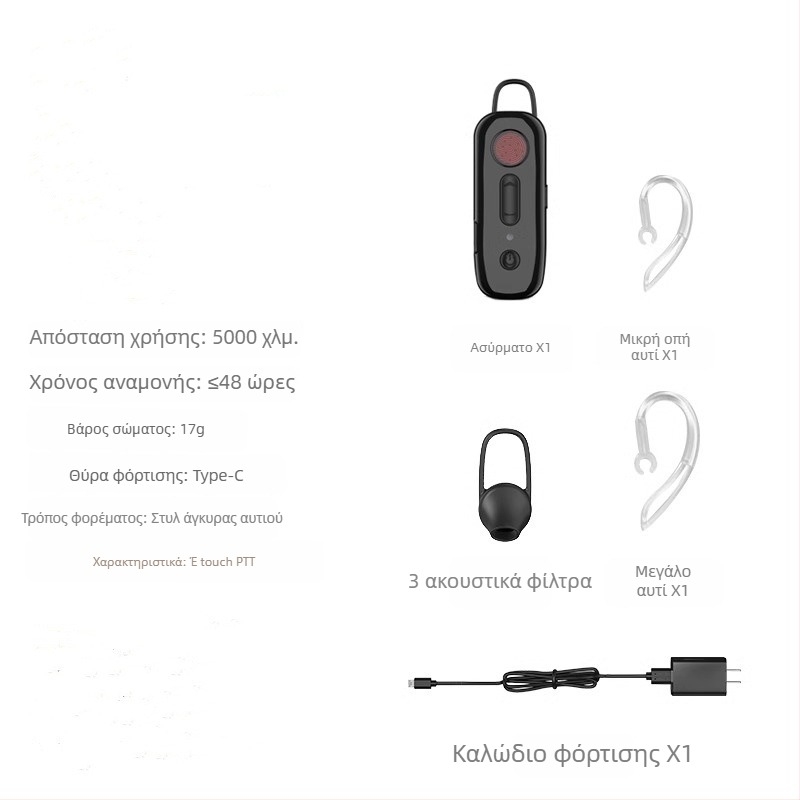 Feijie Bluetooth διασυνδετικό Intercom με γάντζο αυτιού | 4G δίκτυο, απόδοση RF 2W, εμβέλεια 50 χλμ+, μπαταρία λιθίου 1000