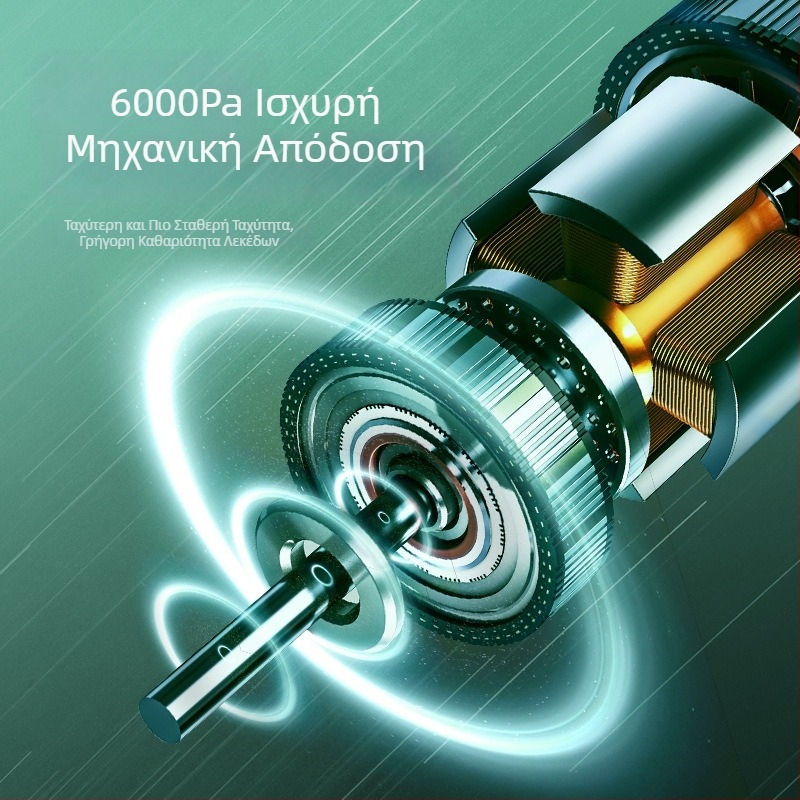 Pinjia Αυτοκίνητο Μίνι Απορροφητήρας, 65W, 11.1V, 6000Pa Απορροφητικότητα, Ασύρματο Φόρτιση