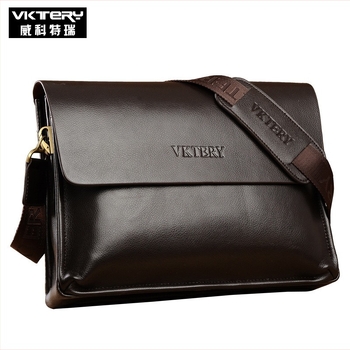 Victoray αντρική messenger τσάντα ώμου, αδιάβροχη, PU και δέρμα αγελάδας