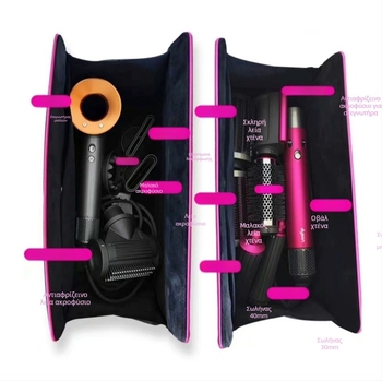 Dyson Velvet Bag – Ταξιδιωτική βελούδινη τσάντα χειρός για αποθήκευση πιστολάκι μαλλιών και εργαλείων περιποίησης μαλλιών
