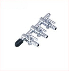 Ανοξείδωτος διανομέας οξυγόνου για ενυδρείο με διακλάδωση σωλήνα και βαλβίνα ρύθμισης αέρα