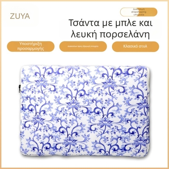 Zhuoyi θήκη για φορητό υπολογιστή και tablet, ανθεκτική στις πτώσεις, με floral σχέδιο, επένδυση πολυεστέρα, αστικός μινιμαλισμός