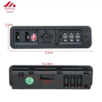 Κλειδαριά αποσκευών με ενσωματωμένο κλείδωμα φερμουάρ και συνδυαστικό κλείδωμα – πλαστικό αξεσουάρ αποσκευών