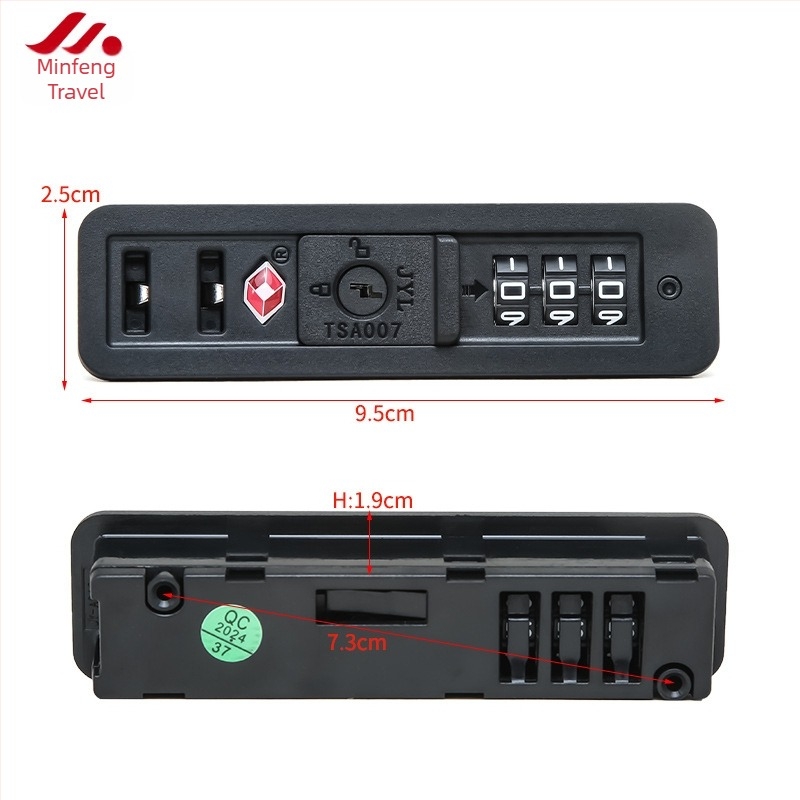 Κλειδαριά αποσκευών με ενσωματωμένο κλείδωμα φερμουάρ και συνδυαστικό κλείδωμα – πλαστικό αξεσουάρ αποσκευών