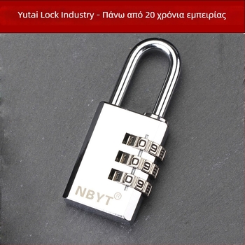 NBYT T5013-SS ορείχαλκινος κλειδαριός ντουλάπας με μηχανισμό κωδικού, για ντουλάπες και ρούχα, μηχανικού τύπου, μοντέρνος-συμπαγής σχεδιασμός, πάχος 5 mm κλειδώματος, απόσταση 12.4 mm