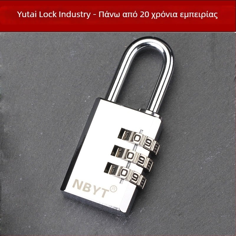 NBYT T5013-SS ορείχαλκινος κλειδαριός ντουλάπας με μηχανισμό κωδικού, για ντουλάπες και ρούχα, μηχανικού τύπου, μοντέρνος-συμπαγής σχεδιασμός, πάχος 5 mm κλειδώματος, απόσταση 12.4 mm