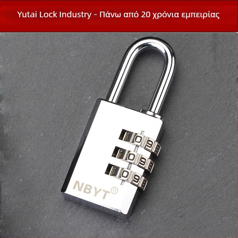 NBYT T5013-SS ορείχαλκινος κλειδαριός ντουλάπας με μηχανισμό κωδικού, για ντουλάπες και ρούχα, μηχανικού τύπου, μοντέρνος-συμπαγής σχεδιασμός, πάχος 5 mm κλειδώματος, απόσταση 12.4 mm