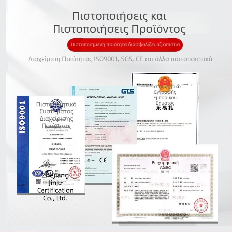 Αυτό-κλειδόμενες νάιλον ζώνες καλωδίων PA66, μάρκα Leyi zai, για αποθήκευση