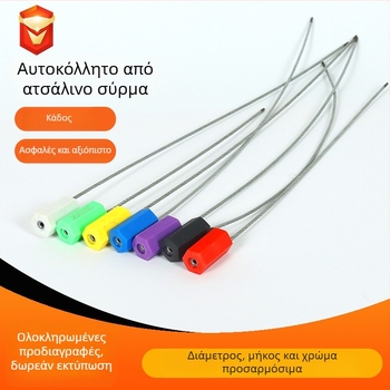 Μονοχρησιμοποιούμενη σφραγίδα εμπορευματοκιβωτίου με σύρμα χάλυβα, γαλβανισμένος χάλυβας + ABS, δωρεάν εκτύπωση, για διακίνηση