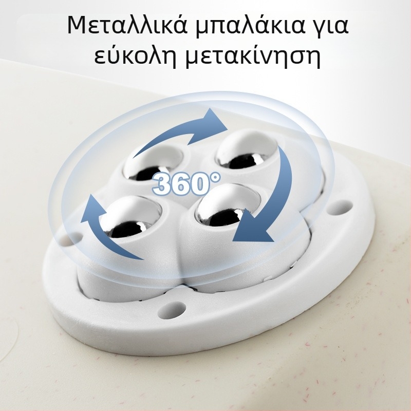 Κάτω μέρος κουτιού αποθήκευσης με universal ρόδες (4 ρόδια), αυτοκόλλητη βάση από πλαστικό