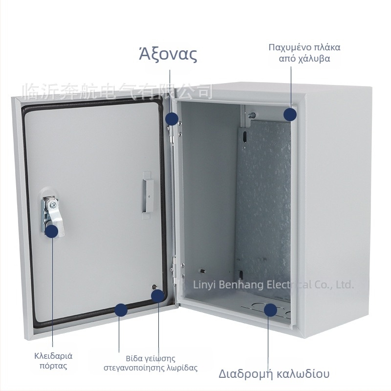 JXF1 Κουτί Ελέγχου Τοίχου Για Ηλεκτρική Διανομή, επιφανειακή εγκατάσταση, χάλυβας ψυχρής έλασης, IP35, 1–6 κυκλώματα