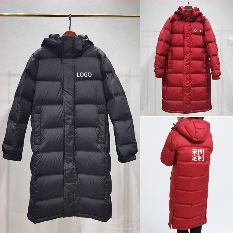 Μακρύ μπουφάν με κουκούλα, γέμισμα από γούνα χήνας 195–242 g, 800 γέμισμα, πολυεστερική ύφανση