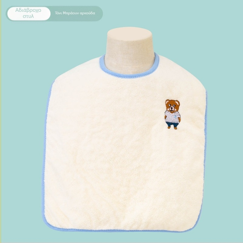 Βρεφική πετσέτα πλυσίματος από Coral Velvet, μοτίβο κινούμενων σχεδίων, κεντημένη, για βρέφη, 80–100 γρ