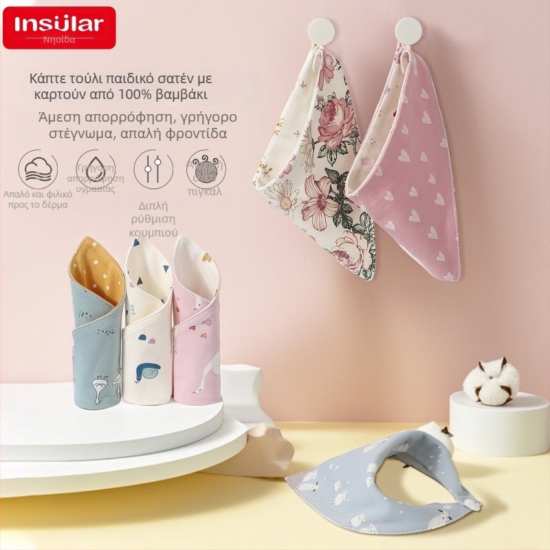 Βρεφικό τριγωνικό σαλιάκι με σχέδιο κινουμένων σχεδίων, 100% βαμβάκι, αδιάβροχο, για νεογέννητα 0–1 έτους