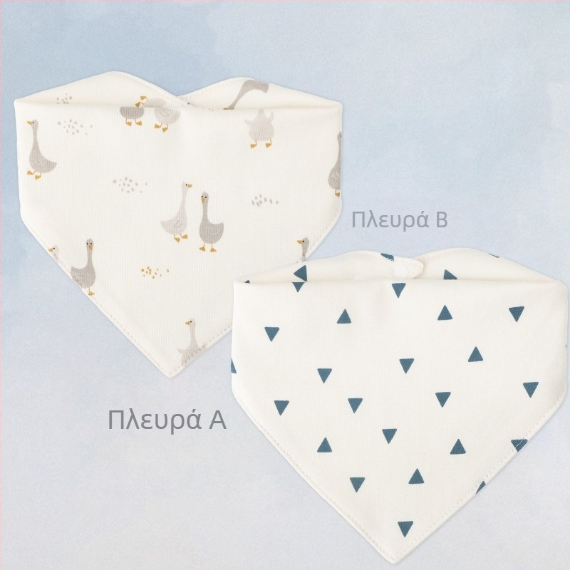 Βρεφικό τριγωνικό σαλιάκι με σχέδιο κινουμένων σχεδίων, 100% βαμβάκι, αδιάβροχο, για νεογέννητα 0–1 έτους