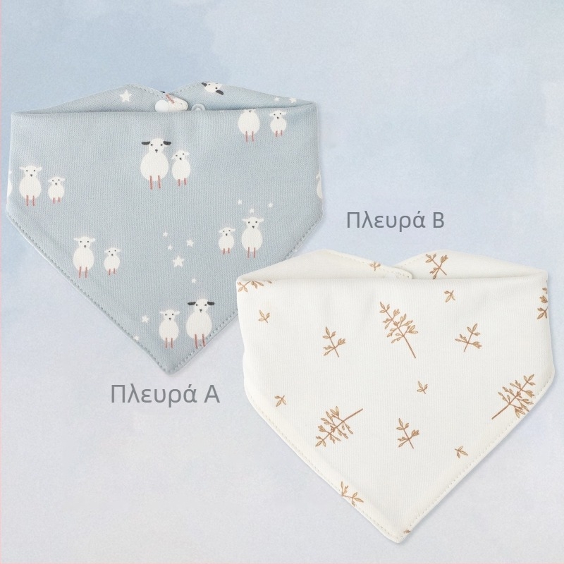 Βρεφικό τριγωνικό σαλιάκι με σχέδιο κινουμένων σχεδίων, 100% βαμβάκι, αδιάβροχο, για νεογέννητα 0–1 έτους