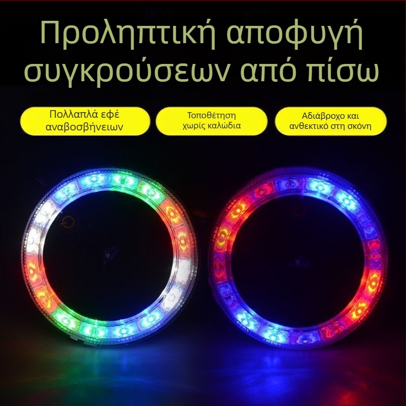 LED πίσω φως αυτοκινήτου – ηλιακή τροφοδοσία, χωρίς καλώδια, Solar flash tail light, 3.7V, περίβλημα LED PC