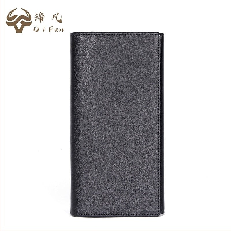 Ανδρικό μακρύ πορτοφόλι από γνήσιο δέρμα κορυφαίας ποιότητας, με αντι-κλοπή, αδιάβροχο, ultra-light – στιλ επιχειρηματικής μετακίνησης