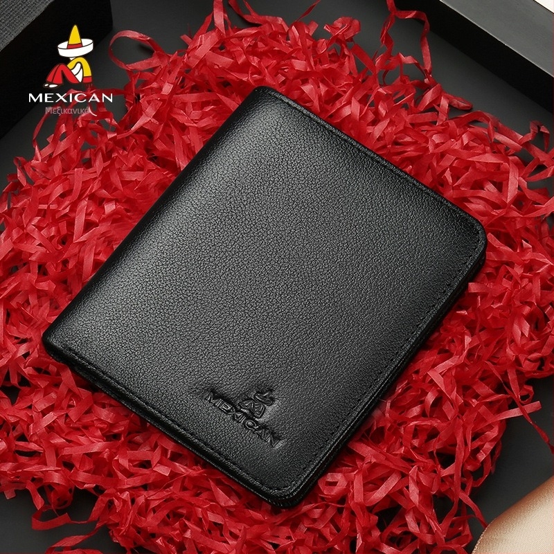 Ανδρικό πορτοφόλι PU δέρμα, 1 πτυχή, αστικός μινιμαλιστικός στυλ, κατακόρυφος σχεδιασμός με θήκες καρτών και κλιπ χαρτονομισμάτων για καθημερινή χρήση