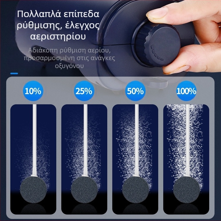 Jingye Αντλία Οξυγονισμού – Αντλία οξυγόνου για χρυσόψαρα, τετρακεφαλικός αεριστήρας με μεγάλο όγκο αέρα, οικιακή αντλία νερού για ενυδρείο, 1 kg